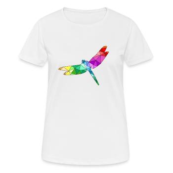 Libelle Polygon Flieger Drache - Frauen T-Shirt atmungsaktiv - Weiß - Vorne - AI Model Female 172 dark (172cm)