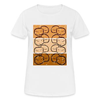 Rétro tofu - T-shirt respirant Femme - blanc - Devant - AI Model Female 172 dark (172cm)