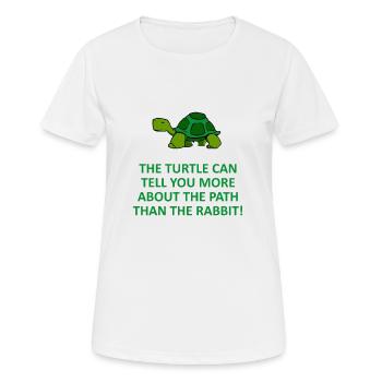 tortue - T-shirt respirant Femme - blanc - Devant - AI Model Female 172 dark (172cm)