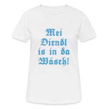 Mon Dirndl est dans le lavage - 2018 - T-shirt respirant Femme - blanc - Devant - AI Model Female 172 dark (172cm)