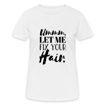 Barber Shop Humour Coupe de cheveux - T-shirt respirant Femme - blanc - Devant - AI Model Female 172 dark (172cm)