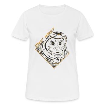 Space Monkey (GOLD) - Women's Breathable T-Shirt - white - Front - AI Model Female 172 dark (172cm)