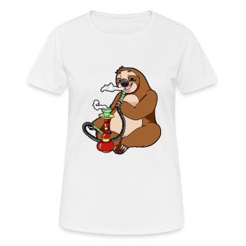 Hookah sloth hookah - Women's Breathable T-Shirt - white - Front - AI Model Female 172 dark (172cm)