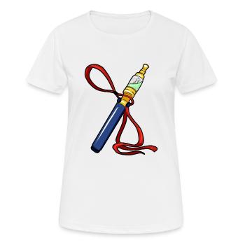 E-Zigarette elektronische Zigarette Raucher - Frauen T-Shirt atmungsaktiv - Weiß - Vorne - AI Model Female 172 dark (172cm)