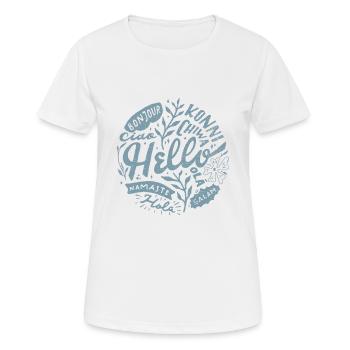 Bonjour linguiste de la mer - T-shirt respirant Femme - blanc - Devant - AI Model Female 172 dark (172cm)