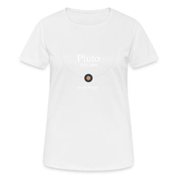 Pluto never forget - Frauen T-Shirt atmungsaktiv - Weiß - Vorne - AI Model Female 172 dark (172cm)