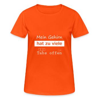 Computer - Frauen T-Shirt atmungsaktiv - Neonorange - Vorne - AI Model Female 172 dark (172cm)