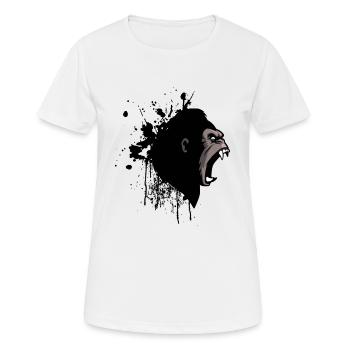 Gorilla roars gift - Women's Breathable T-Shirt - white - Front - AI Model Female 172 dark (172cm)