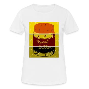 Beurre d'arachide rétro - T-shirt respirant Femme - blanc - Devant - AI Model Female 172 dark (172cm)