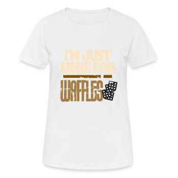 I'm just here for the Waffles - Women's Breathable T-Shirt - white - Front - AI Model Female 172 dark (172cm)
