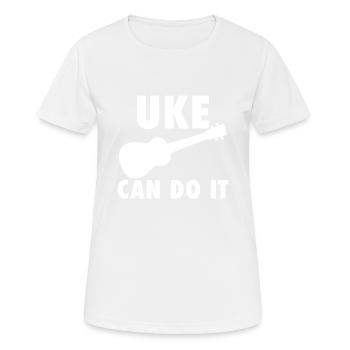 ukulélé - T-shirt respirant Femme - blanc - Devant - AI Model Female 172 dark (172cm)