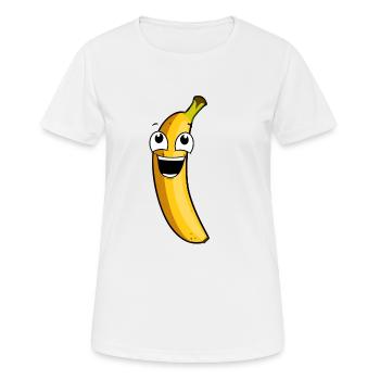 Lächelnde Banane - Frauen T-Shirt atmungsaktiv - Weiß - Vorne - AI Model Female 172 dark (172cm)