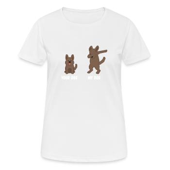 Ihr Hund Mein Hund - Frauen T-Shirt atmungsaktiv - Weiß - Vorne - AI Model Female 172 dark (172cm)