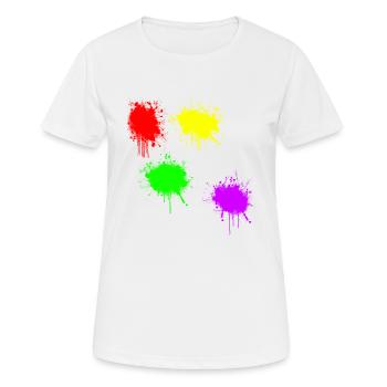 Paintball - Women's Breathable T-Shirt - white - Front - AI Model Female 172 dark (172cm)