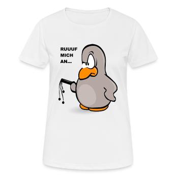 Ruf mich an Pinguin Peitsche Geschenkidee Für Sie - Frauen T-Shirt atmungsaktiv - Weiß - Vorne - AI Model Female 172 dark (172cm)