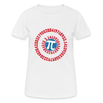 Pi - Frauen T-Shirt atmungsaktiv - Weiß - Vorne - AI Model Female 172 dark (172cm)