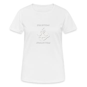 Fahrrad statt Auto Umweltschutz Rettet die Erde - Frauen T-Shirt atmungsaktiv - Weiß - Vorne - AI Model Female 172 dark (172cm)