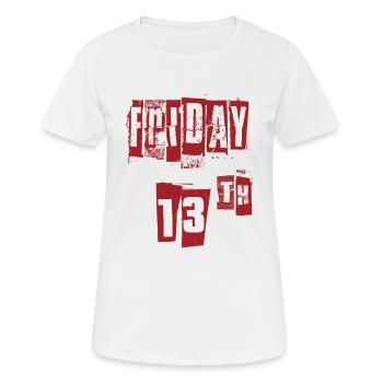 Du vendredi 13 au vendredi 13 - T-shirt respirant Femme - blanc - Devant - AI Model Female 172 dark (172cm)
