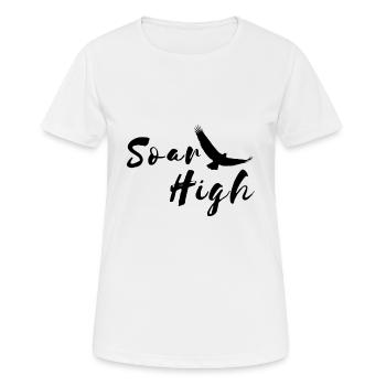 Aigle s'envole haut - T-shirt respirant Femme - blanc - Devant - AI Model Female 172 dark (172cm)