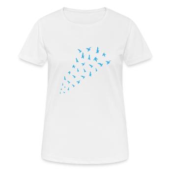 Oiseau mouche nature animal cadeau - T-shirt respirant Femme - blanc - Devant - AI Model Female 172 dark (172cm)