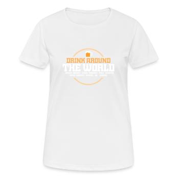 DRINKING: Drinking Around The World - Women's Breathable T-Shirt - white - Front - AI Model Female 172 dark (172cm)