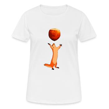 Eichhörnchen jongliert mit Haselnuss Geschenk - Frauen T-Shirt atmungsaktiv - Weiß - Vorne - AI Model Female 172 dark (172cm)