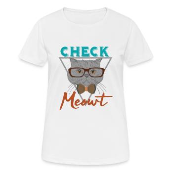 Katze Schachmatt Schach Geschenk - Frauen T-Shirt atmungsaktiv - Weiß - Vorne - AI Model Female 172 dark (172cm)