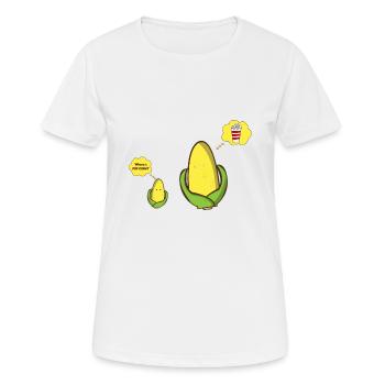 Du maïs que vous remarquez? Idée cadeau de maïs-maïs - T-shirt respirant Femme - blanc - Devant - AI Model Female 172 dark (172cm)
