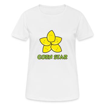 Mais Stern! Korn Spruch Geschenk Idee - Frauen T-Shirt atmungsaktiv - Weiß - Vorne - AI Model Female 172 dark (172cm)