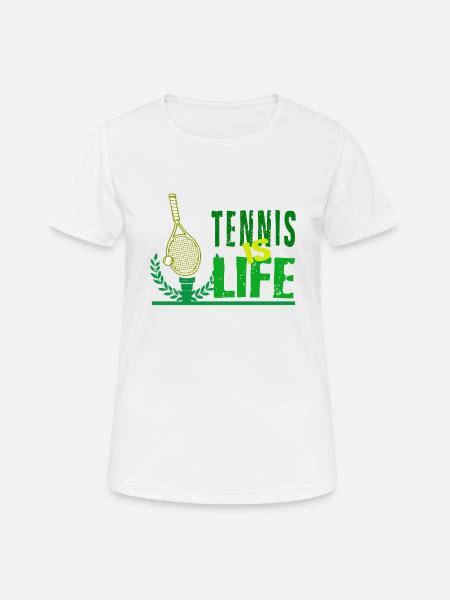 Tennis is Life - Women's Breathable T-Shirt - white