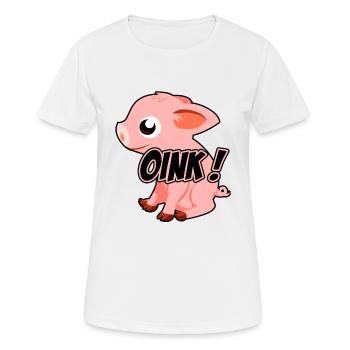 Oink piggy - Women's Breathable T-Shirt - white - Front - AI Model Female 172 dark (172cm)