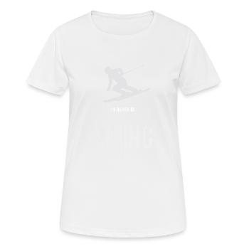Ski - Ski - Ski - Ski - T-shirt respirant Femme - blanc - Devant - AI Model Female 172 dark (172cm)
