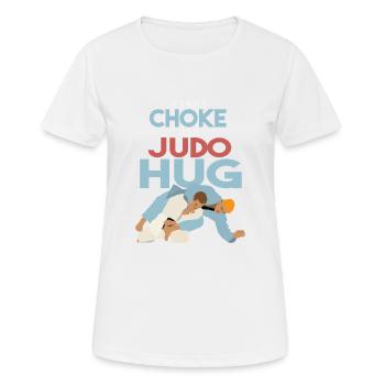 It s A Judo Hug Special Sport - Frauen T-Shirt atmungsaktiv - Weiß - Vorne - AI Model Female 172 dark (172cm)