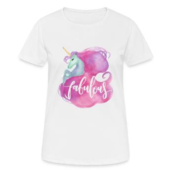 Licorne Fabuleux / Fantastique - T-shirt respirant Femme - blanc - Devant - AI Model Female 172 dark (172cm)