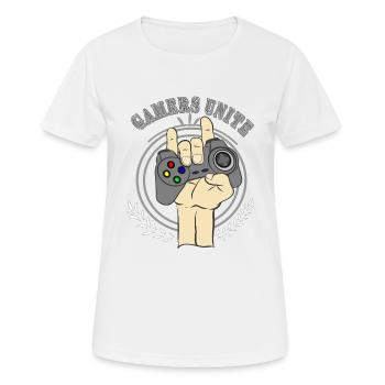 Gaming game console - Women's Breathable T-Shirt - white - Front - AI Model Female 172 dark (172cm)
