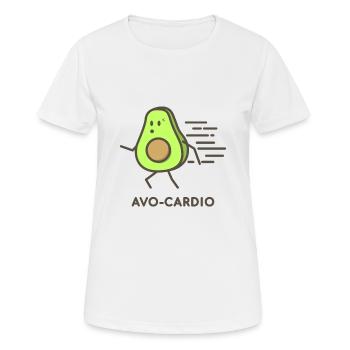 Avocado - Avo Cardio - Vegan - Fitness - Gift - Women's Breathable T-Shirt - white - Front - AI Model Female 172 dark (172cm)