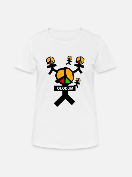 OLODUM - Frauen T-Shirt atmungsaktiv - Weiß