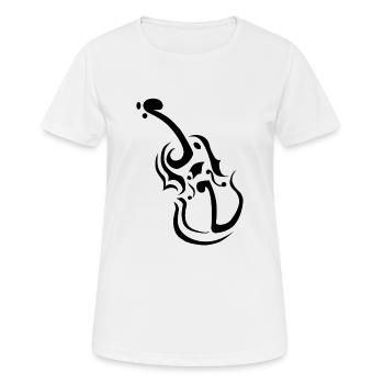 Violin Clipart Notes - Frauen T-Shirt atmungsaktiv - Weiß - Vorne - AI Model Female 172 dark (172cm)