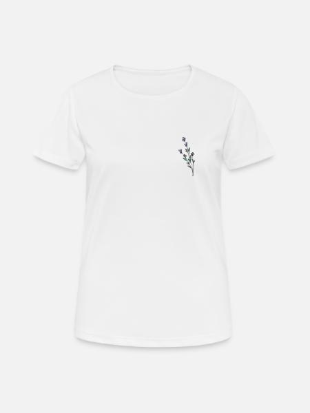 Lavendel - Frauen T-Shirt atmungsaktiv - Weiß