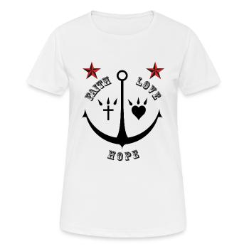 Faith love hope - Women's Breathable T-Shirt - white - Front - AI Model Female 172 dark (172cm)