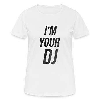 Je suis ton dj - T-shirt respirant Femme - blanc - Devant - AI Model Female 172 dark (172cm)