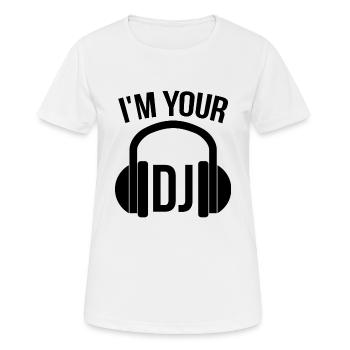 I'm your dj - Frauen T-Shirt atmungsaktiv - Weiß - Vorne - AI Model Female 172 dark (172cm)