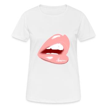 Gros bisou - T-shirt respirant Femme - blanc - Devant - AI Model Female 172 dark (172cm)