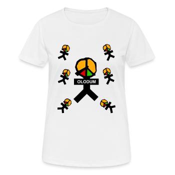 OLODUM Samba - T-shirt respirant Femme - blanc - Devant - AI Model Female 172 dark (172cm)