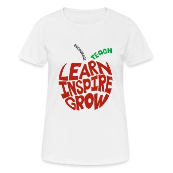 Learn Inspire Grow Encourage Teach - Women's Breathable T-Shirt - white - Front - AI Model Female 172 dark (172cm)