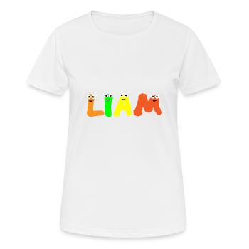 Liam - Frauen T-Shirt atmungsaktiv - Weiß - Vorne - AI Model Female 172 dark (172cm)
