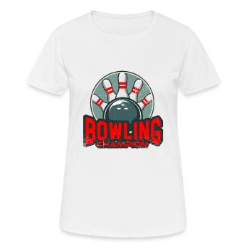 Bowling - T-shirt respirant Femme - blanc - Devant - AI Model Female 172 dark (172cm)