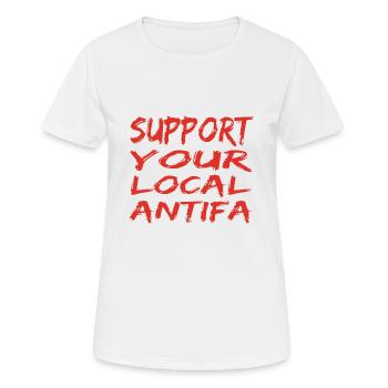 Soutenez votre antifa local! Soutenez votre Antifa! - T-shirt respirant Femme - blanc - Devant - AI Model Female 172 dark (172cm)