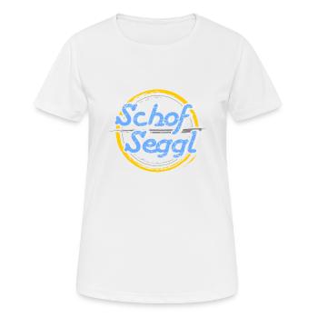 Schof Seggl - Frauen T-Shirt atmungsaktiv - Weiß - Vorne - AI Model Female 172 dark (172cm)