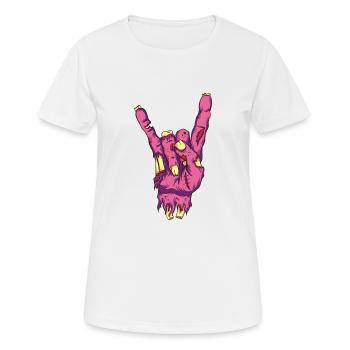Rock zombie Parfait pour Halloween, la Death Party od - T-shirt respirant Femme - blanc - Devant - AI Model Female 172 dark (172cm)
